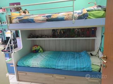 letto a soppalco con passerella