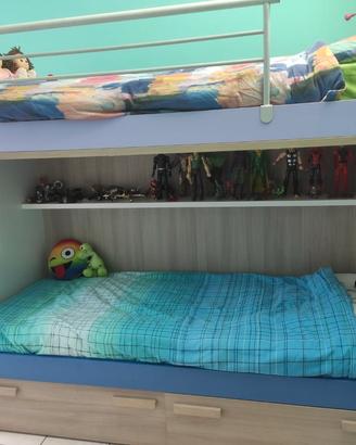 letto a soppalco con passerella