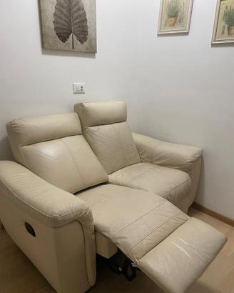Divano in pelle relax misure 160x90x100
