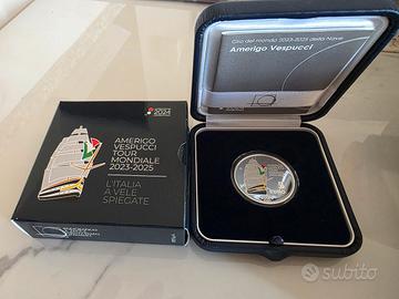 5 euro moneta nave Amerigo Vespucci 5€