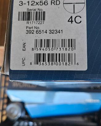 Ottica cannocchiale Meopta3-12x56 r1r illuminato