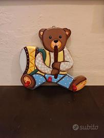 Appendiabiti in legno orso per bambini Ours bois P