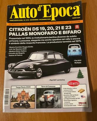 Auto d’epoca novembre/dicembre 2020