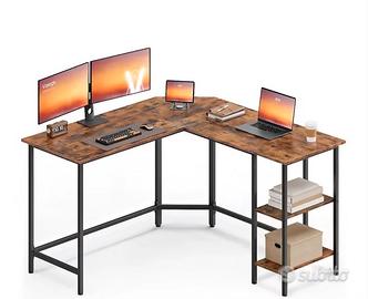 Scrivania angolare a L gaming ufficio 130x130 cm