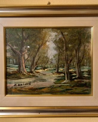 Maietta Raffaele quadro olio natura 28x22