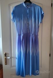 Vestito estivo azzurro, bianco, violetto Elle