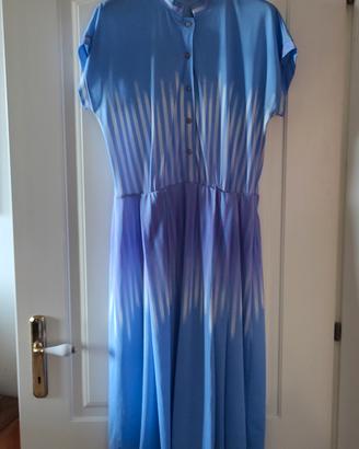 Vestito estivo azzurro, bianco, violetto Elle