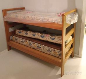letto castello porro 86x197xh145 rovere spess 3 cm