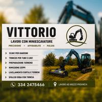 Lavori con mini escavatore ad Arezzo e Provincia