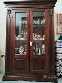 Mobile Vetrina Cristalliera in Vero Legno