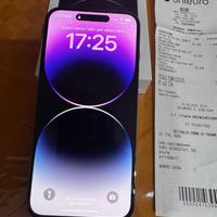 Iphon 14 pro max viola 128 g più cuffie