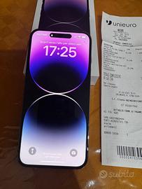 Iphon 14 pro max viola 128 g più cuffie