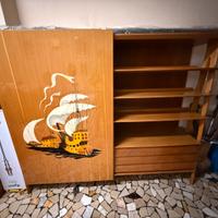 Mobile da soggiorno con anta scorrevole