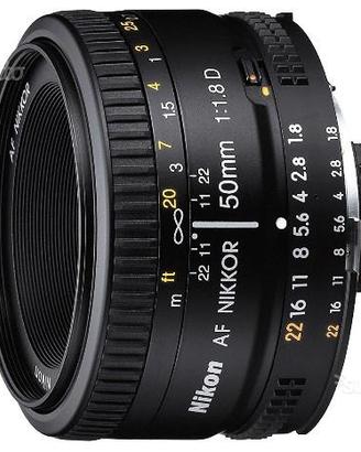 Nikon Obiettivo Nikkor AF 50mm f/1.8D, Nero