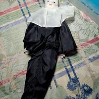 Pierrot snodabile testa in porcellana