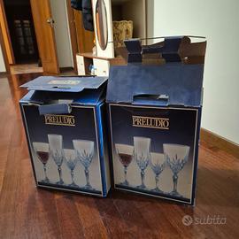 due set da 24 bicchieri in cristallo nuovo