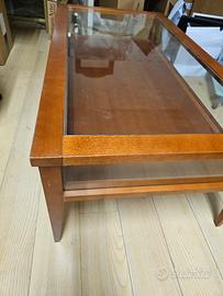 Tavolino bacheca in ciliegio 