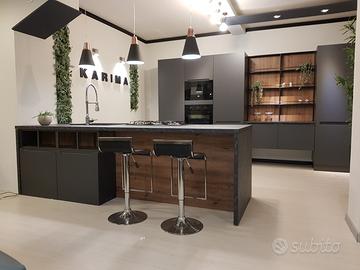 Cucina componibile moderna design con isola evo