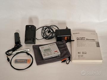 Sony Minidisc Walkman + 38 MD + cleaner+ caselogic