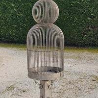 gabbia per uccelli artigianale inox