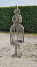 gabbia per uccelli artigianale inox