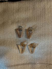 Set 4 orecchini oro e argento