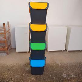 4 Pattumiere raccolta differenziata