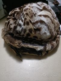 CAPPELLO PELLICCIA VERO LEOPARDO ANNI 80