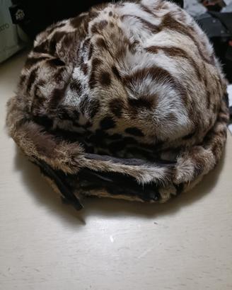 CAPPELLO PELLICCIA VERO LEOPARDO ANNI 80