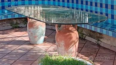 PIANO TAVOLO IN CRISTALLO di 3 METRI