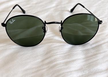 Ray-Ban RB3447 Round Metal Nero Lenti G-15 Green