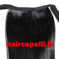 Extension coda di cavallo capelli veri umani 50/55