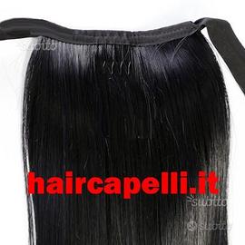 Extension coda di cavallo capelli veri umani 50/55