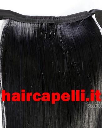 Extension coda di cavallo capelli veri umani 50/55