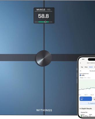 Bilancia digitale composizione corporea wifi 8 ute