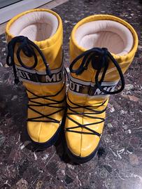 Doposci Moon boot 35-38 gialli lucidi usati 1volta