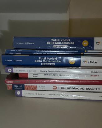 Libri 1,2 liceo 12,5€ l’uno, 7€ per i più rovinati