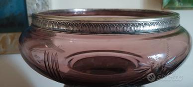 ciotola in cristallo viola vintage