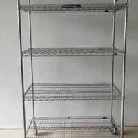 Scaffalatura mobile in acciaio cromato 