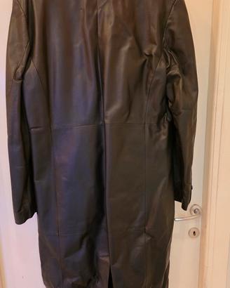 cappotto uomo in pelle nero