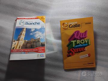 (Spedizione inclusa)PAGINE BIANCHE/GIALLE