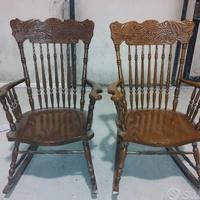 Coppia di sedie a dondolo vintage 