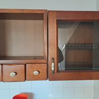 Pensilina in legno color noce