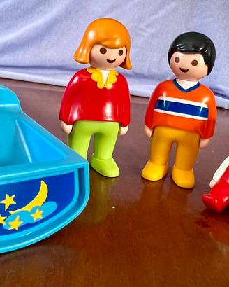 Playmobil 1.2.3. Famiglia con bebé e culla