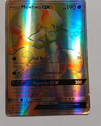 Carta pokemon Mewtwo GX