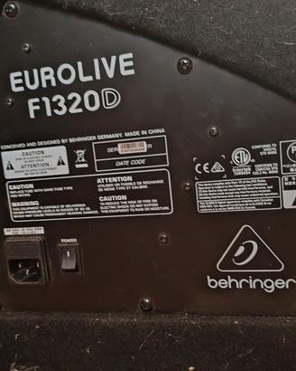 Monitor attivo Behringer Eurolive F1320D 300Wnnn