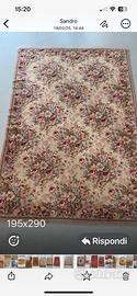 Tappeto rettang con rose floreale 2,00x1,95
