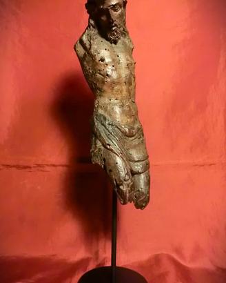 CRISTO IN LEGNO INTAGLIATO E POLICROMO 1500 – XVI