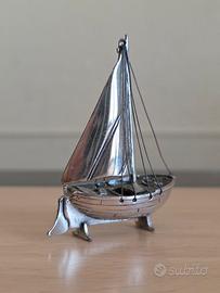 Ninnolo Gozzo a vela argento 925