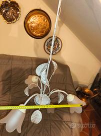 Lampadario floreale stile Shabby Chic / Country
